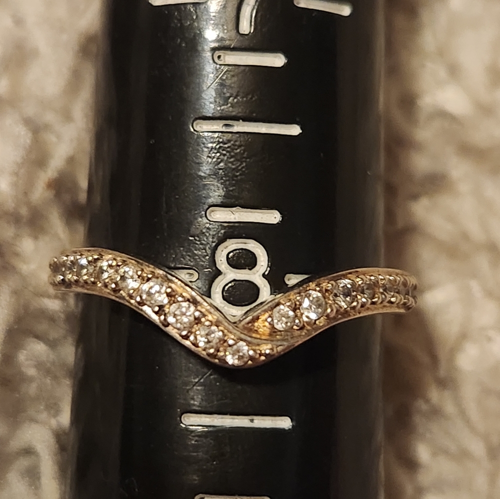 Antique Genuine 925 Sterling Silver Wedding Band Accent or single piece Size 8